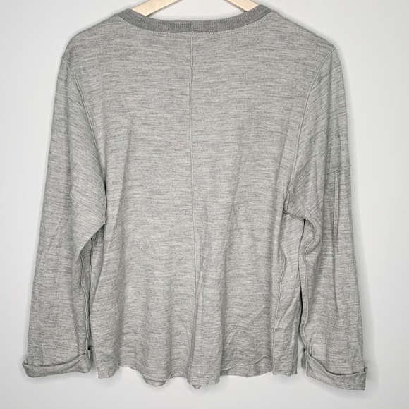 Vince Women's Sweatshirt Long Sleeve Heather Gray Medium - Picture 2 of 5